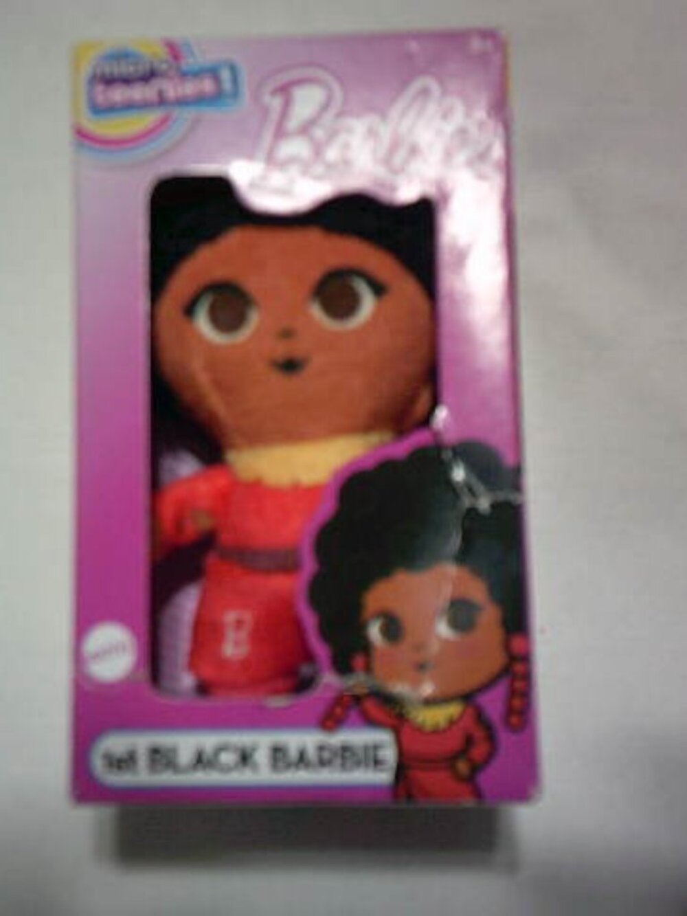 NIB MICRO TEENIES 1ST BLACK BARBIE PLUSH MINI DOLL COLLECT THEM ALL 4" TOY 🎁👸